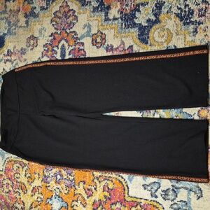 Saint + Sofia Black Camden Pant with Leopard Trim